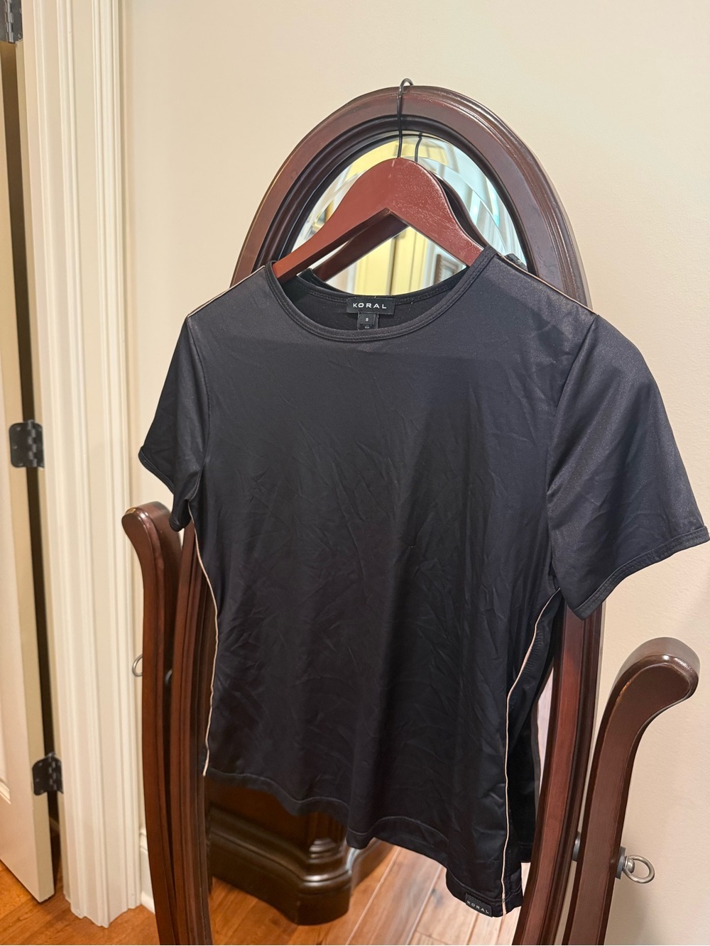 Koral Black Crewneck Active Tee